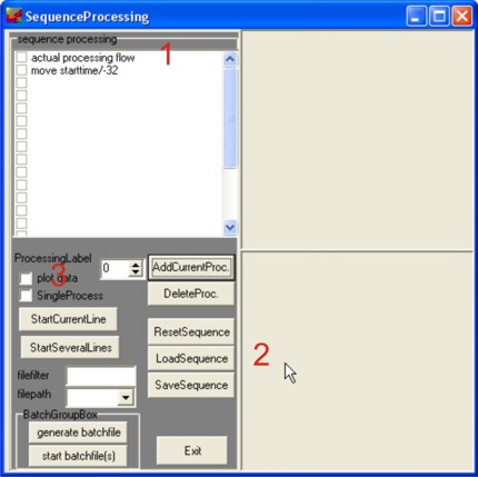 okno 'Sequence Processing'